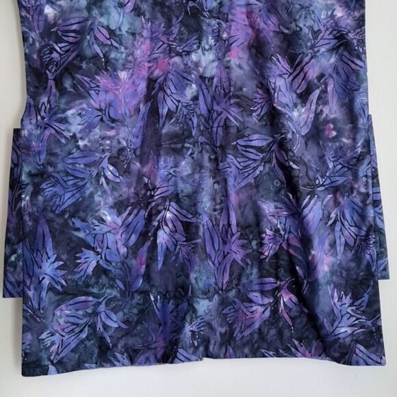 HANDMADE Boho Open Front Embroidered Vest Abstract Floral Purple Sz L - Picture 13 of 15